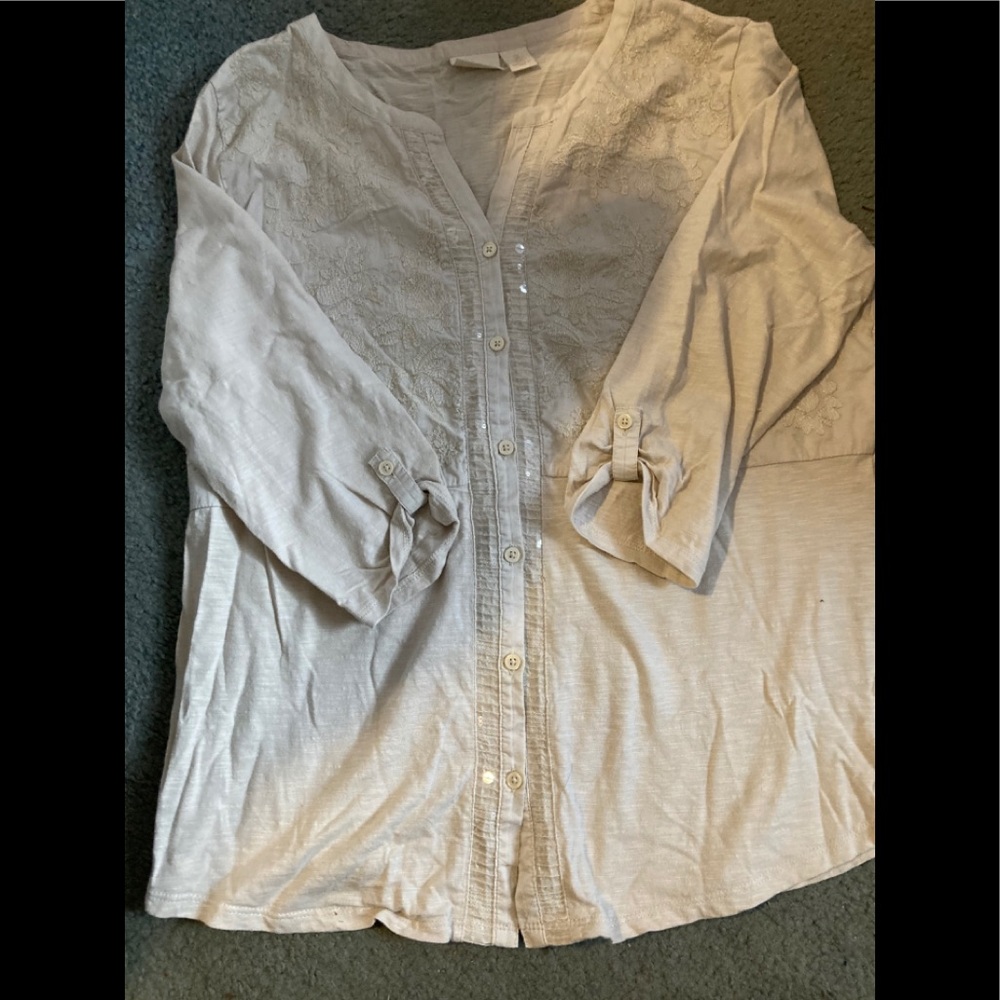 Chico’s button down blouse size 2